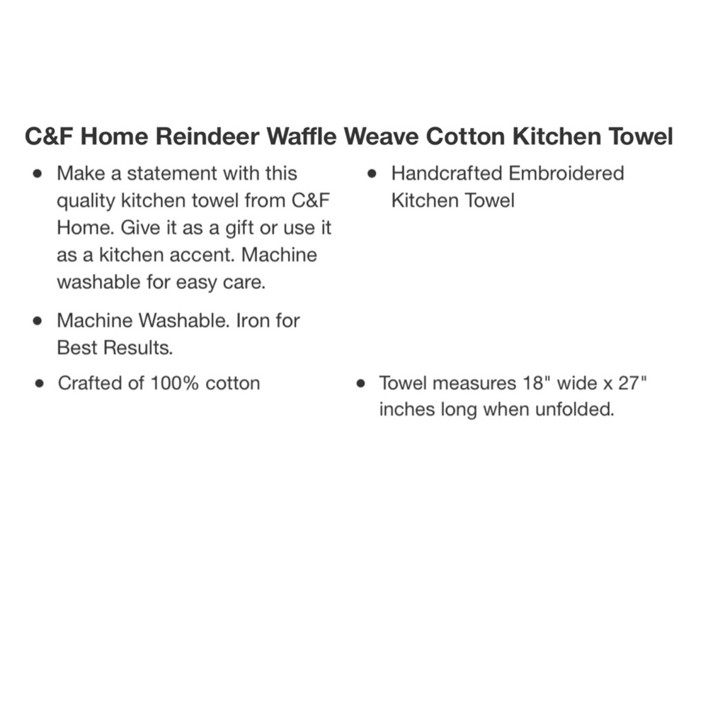 C&F Kitchen Rudolph Waffle Weave Kitchen Towel - Picture 11 of 11